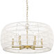 Ellie 6 Light 27.13 inch Modern Brushed Gold Chandelier Ceiling Light